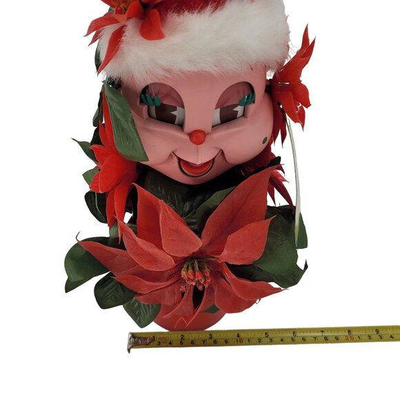 Vintage Talking Red Poinsettia Holiday Fun Telco Motion Activated 1998 - Read - Picture 9 of 9